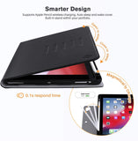 Roocase Sunset Case for iPad 9.7 (2018/2017) - Folio Smart Cover - Magnetic Case - Convenient Stand - Black