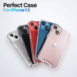 Roocase Plexis Clear Case for iPhone 13 (2021) Slim Transparent Cover with TPU Bumper