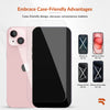 ROOCASE 3-Pack Glass Screen Protector for Apple iPhone 15 Plus, Include Easy Install Frame