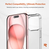 ROOCASE 3-Pack Glass Screen Protector for Apple iPhone 15 Plus, Include Easy Install Frame