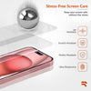 ROOCASE 3-Pack Glass Screen Protector for Apple iPhone 15 Plus, Include Easy Install Frame