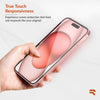 ROOCASE 3-Pack Glass Screen Protector for Apple iPhone 15 Plus, Include Easy Install Frame