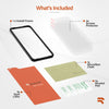 ROOCASE 3-Pack Glass Screen Protector for Apple iPhone 15 Pro, Include Easy Install Frame