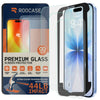 ROOCASE 3-Pack Glass Screen Protector for Apple iPhone 17, Include Easy Install Frame