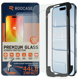 ROOCASE 3-Pack Glass Screen Protector for Apple iPhone 17 Air, Include Easy Install Frame