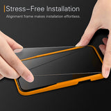 ROOCASE 3-Pack Glass Screen Protector for Apple iPhone 12 mini, Include Easy Install Frame