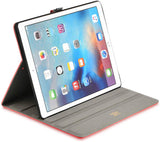 Roocase Leather Slim Fit Case for iPad Pro 12.9 2017/2015 (1st/2nd Gen) - Folio Smart Cover - Apple Pencil Loop - Viewing Stand
