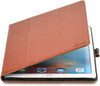 Roocase Leather Slim Fit Case for iPad Pro 12.9 2017/2015 (1st/2nd Gen) - Folio Smart Cover - Apple Pencil Loop - Viewing Stand