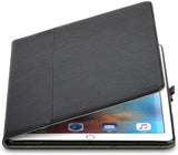 Roocase Leather Slim Fit Case for iPad Pro 12.9 2017/2015 (1st/2nd Gen) - Folio Smart Cover - Apple Pencil Loop - Viewing Stand