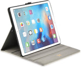 Roocase Leather Slim Fit Case for iPad Pro 12.9 2017/2015 (1st/2nd Gen) - Folio Smart Cover - Apple Pencil Loop - Viewing Stand
