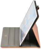 Roocase Leather Slim Fit Case for iPad Pro 12.9 2017/2015 (1st/2nd Gen) - Folio Smart Cover - Apple Pencil Loop - Viewing Stand