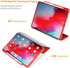Roocase Premium Folio Case for iPad Pro 12.9 2018 - Clear Back - Smart Cover - Apple Pencil Charging