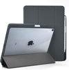 Roocase Premium Folio Case for iPad Pro 12.9 2018 - Clear Back - Smart Cover - Apple Pencil Charging