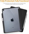 Roocase Premium Folio Case for iPad Pro 12.9 2018 - Clear Back - Smart Cover - Apple Pencil Charging