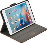 Roocase Leather Slim Fit Case for iPad Mini 4 - Folio Smart Cover - Apple Pencil Loop - Viewing Stand