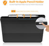 Roocase Premium Folio Case for iPad Pro 12.9 2018 - Clear Back - Smart Cover - Apple Pencil Charging