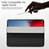 Roocase Magnetic Folio Case for iPad Pro 12.9 2018 - Smart Cover - Apple Pencil Charging - Magnetic Attachment