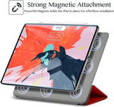 Roocase Magnetic Folio Case for iPad Pro 11 2018 - Smart Cover - Apple Pencil Charging - Magnetic Attachment