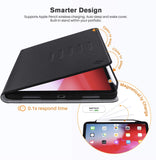 Roocase Sunset Case for iPad Pro 11 2018 - Folio Smart Cover - Magnetic Case - Convenient Stand - Black