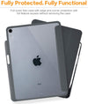 Roocase Premium Folio Case for iPad Pro 12.9 2018 - Clear Back - Smart Cover - Apple Pencil Charging