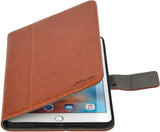 Roocase Leather Slim Fit Case for iPad Mini 4 - Folio Smart Cover - Apple Pencil Loop - Viewing Stand