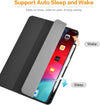 Roocase Premium Folio Case for iPad Pro 12.9 2018 - Clear Back - Smart Cover - Apple Pencil Charging