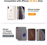 Roocase iPhone XS Max Wallet Case - Card Holder - Kickstand - Black