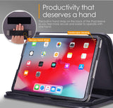 Roocase Executive Case for iPad Pro 12.9 2018 - Organizer Portfolio - Detachable Case - Black