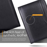 Roocase Executive Case for iPad 9.7 2018/2017 - Organizer Portfolio - Detachable Case - Black