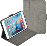 Roocase Leather Slim Fit Case for iPad Mini 4 - Folio Smart Cover - Apple Pencil Loop - Viewing Stand