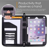 Roocase Executive Case for iPad 9.7 2018/2017 - Organizer Portfolio - Detachable Case - Black