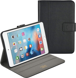Roocase Leather Slim Fit Case for iPad Mini 4 - Folio Smart Cover - Apple Pencil Loop - Viewing Stand