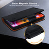 iPhone 11 Leather Wallet Case - Detachable Magnetic Case - Card Holder