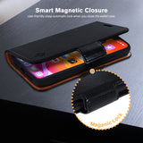 iPhone 11 Leather Wallet Case - Detachable Magnetic Case - Card Holder