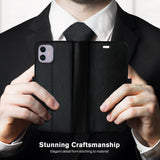 iPhone 11 Leather Wallet Case - Detachable Magnetic Case - Card Holder