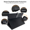 Roocase Slim-Fit Case for iPad 10.2 - Folio Smart Cover - Convenient Stand - Stylus Holder - Black