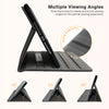 Roocase Slim-Fit Case for iPad 10.2 - Folio Smart Cover - Convenient Stand - Stylus Holder - Black