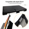 Roocase Slim-Fit Case for iPad 10.2 - Folio Smart Cover - Convenient Stand - Stylus Holder - Black