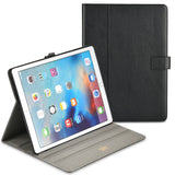 Roocase Leather Slim Fit Case for iPad Pro 12.9 2017/2015 (1st/2nd Gen) - Folio Smart Cover - Apple Pencil Loop - Viewing Stand
