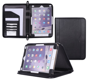Roocase Executive Case for iPad 9.7 2018/2017 - Organizer Portfolio - Detachable Case - Black
