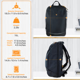 Roocase Balboa Backpack for 15.6 Laptop and Tablet - Daily Carrying Backpack - Black