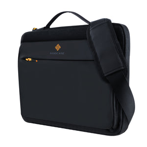 Roocase Lancaster Messenger Bag for 15.6 Laptop and Tablet - Compact Shoulder Bag - Black