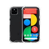 Roocase Plexis Clear Case for Google Pixel 5 6.0 Inch, Slim Transparent Cover with TPU Bumper
