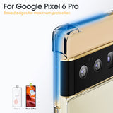 Roocase Plexis Clear Case for Google Pixel 6 Pro 6.7in (2021), Slim Transparent Cover with TPU Bumper