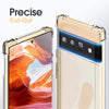 Roocase Plexis Clear Case for Google Pixel 6 Pro 6.7in (2021), Slim Transparent Cover with TPU Bumper