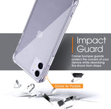 Roocase Plexis Clear Case for iPhone 11 (2019), Slim Transparent Cover with TPU Bumper