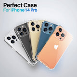 ROOCASE Plexis Clear Case for iPhone 14 Pro, 6.1 Inch, Slim Transparent Cover