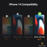 ROOCASE Tempered Glass Screen Protector for Apple iPhone 14 Pro Max (6.7 Inch) with Install Frame, Pack of 3