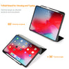 Roocase Premium Folio Case for iPad Pro 11 2018 - Clear Back - Smart Cover - Apple Pencil Charging