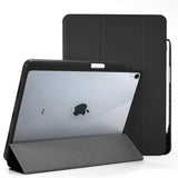 Roocase Premium Folio Case for iPad Pro 12.9 2018 - Clear Back - Smart Cover - Apple Pencil Charging
